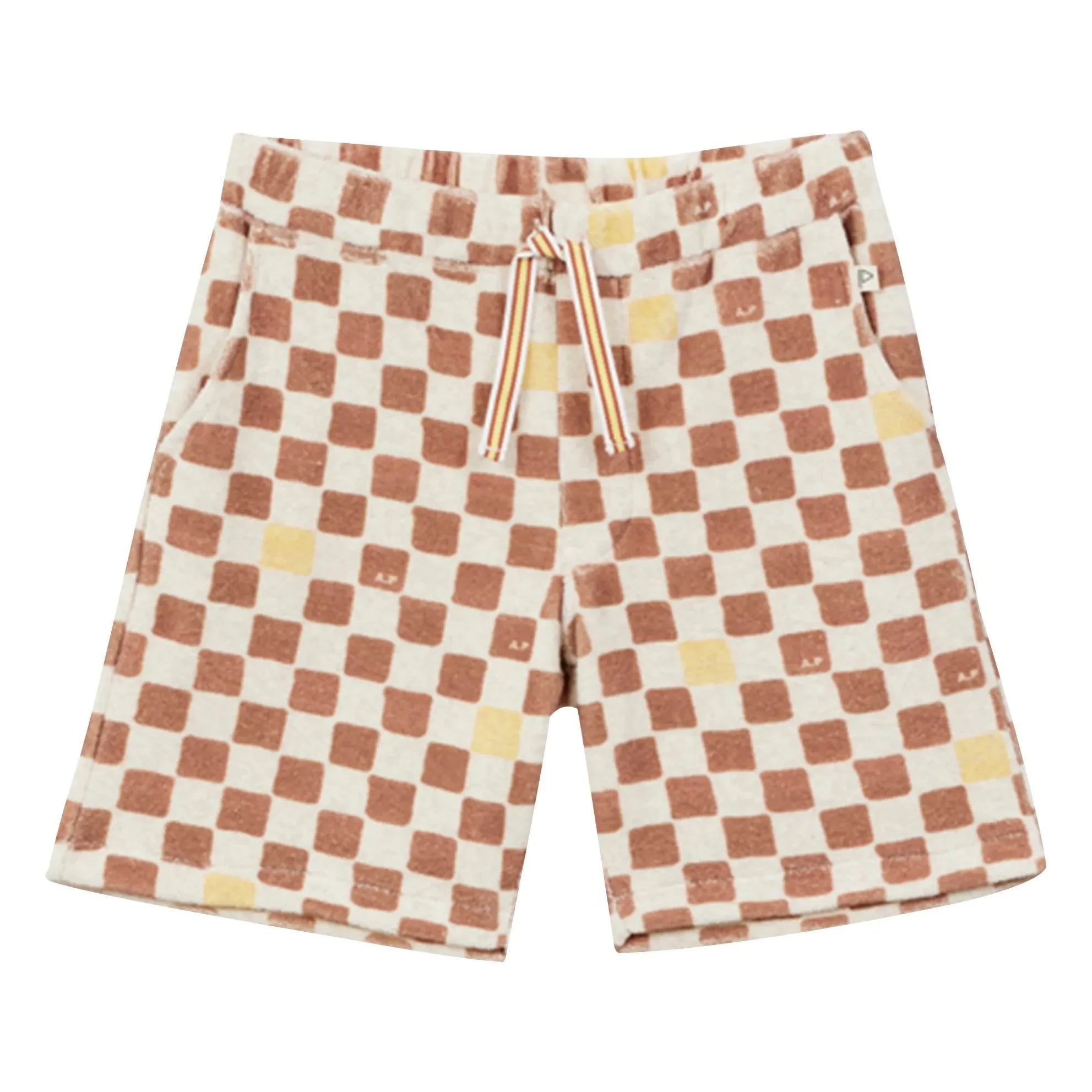 Arsène et Les Pipelettes - Bermudashorts aus Frottee mit Schachbrettmuster | Braun