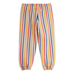 Mini Rodini - Kleeblatt-gestreifte Bio-Baumwoll-Jogginghose | Ecru