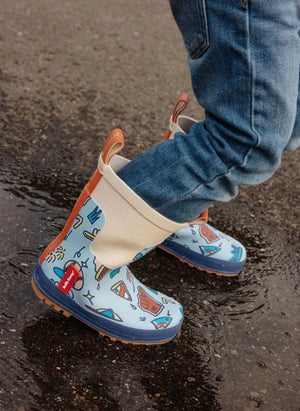 Hello Hossy - Baseball Spiel Regenstiefel | Blau