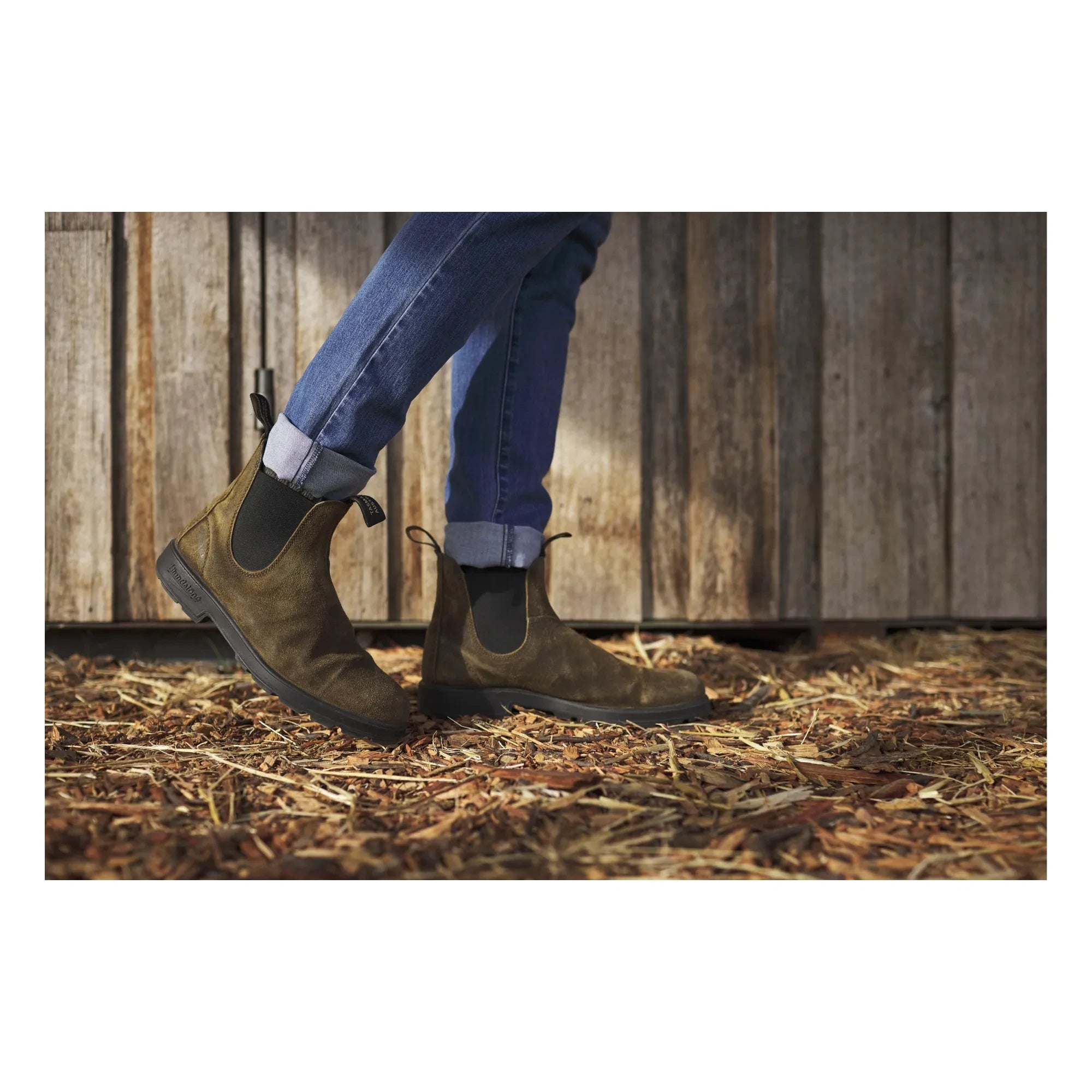 Blundstone - Orijinal Süet Chelsea Çizmeler - Yetişkin Koleksiyonu | Zeytin yeşili