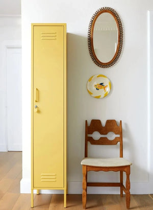 Mustard Made - Dünner Metallschrank | Blasses Gelb