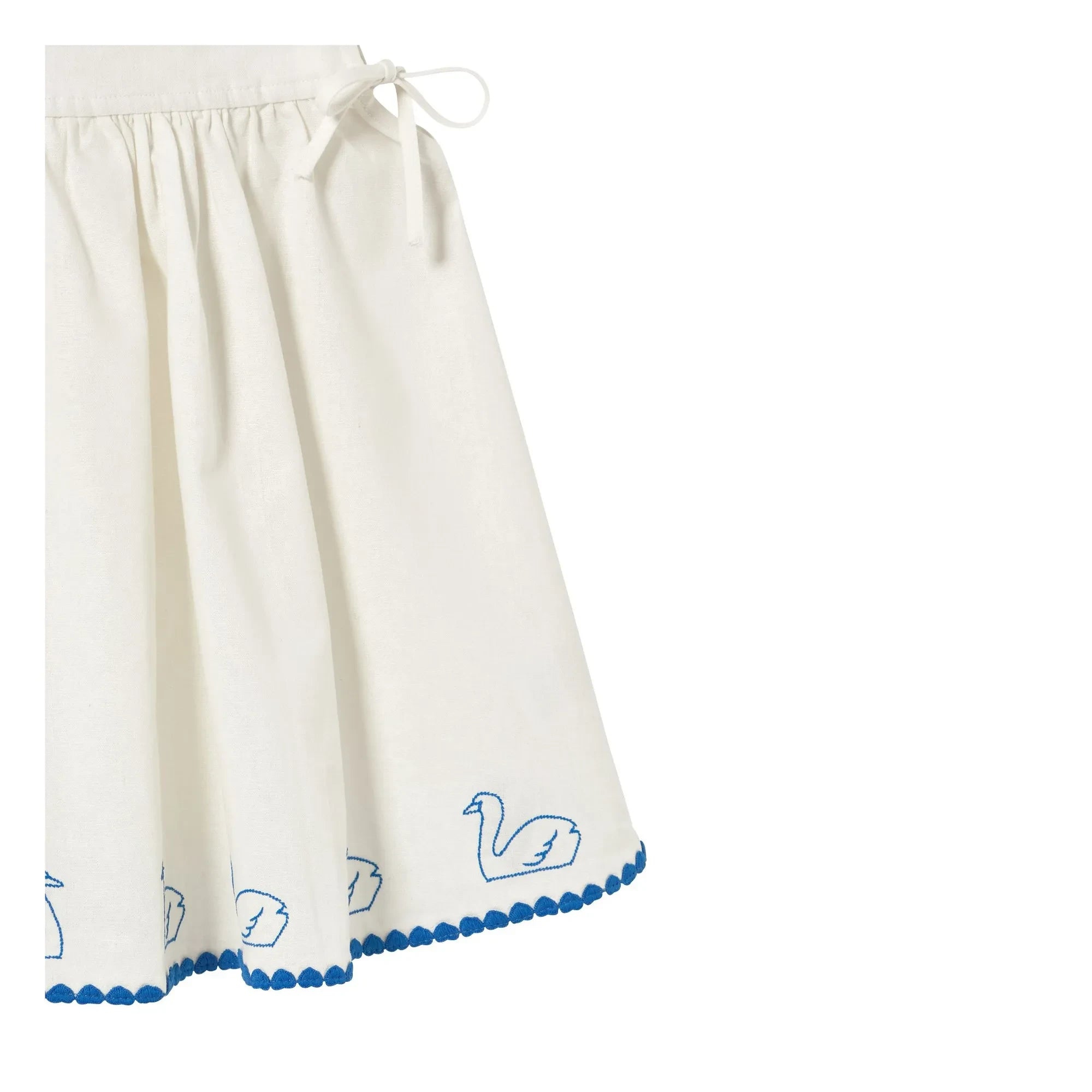 Tinycottons - Leinenkleid Schwäne | Weiß