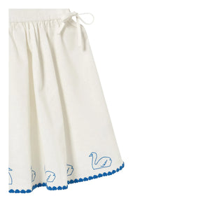 Tinycottons - Leinenkleid Schwäne | Weiß