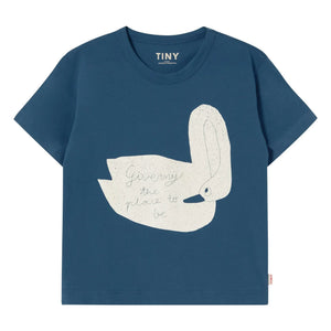 Tinycottons - Schwan T-Shirt Bio-Baumwolle | Navy