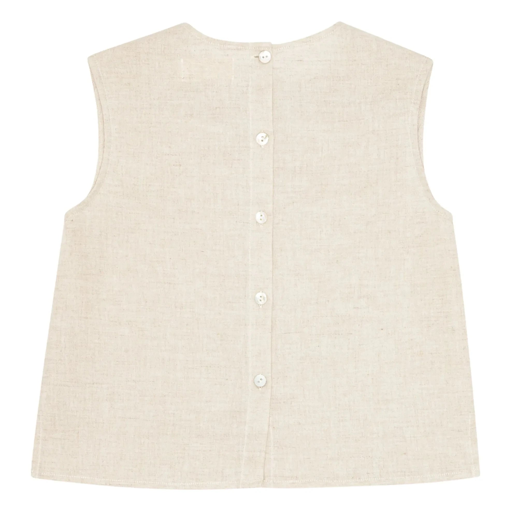 brunobruno nation - Top Vida Leinen und Bio-Baumwolle | Beige