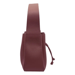 Studio Amélia - Geraffte Mini-Tasche | Aubergine