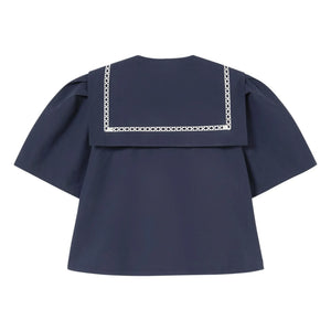 The Tiny Big Sister - Sailor Baumwollbluse | Marineblau