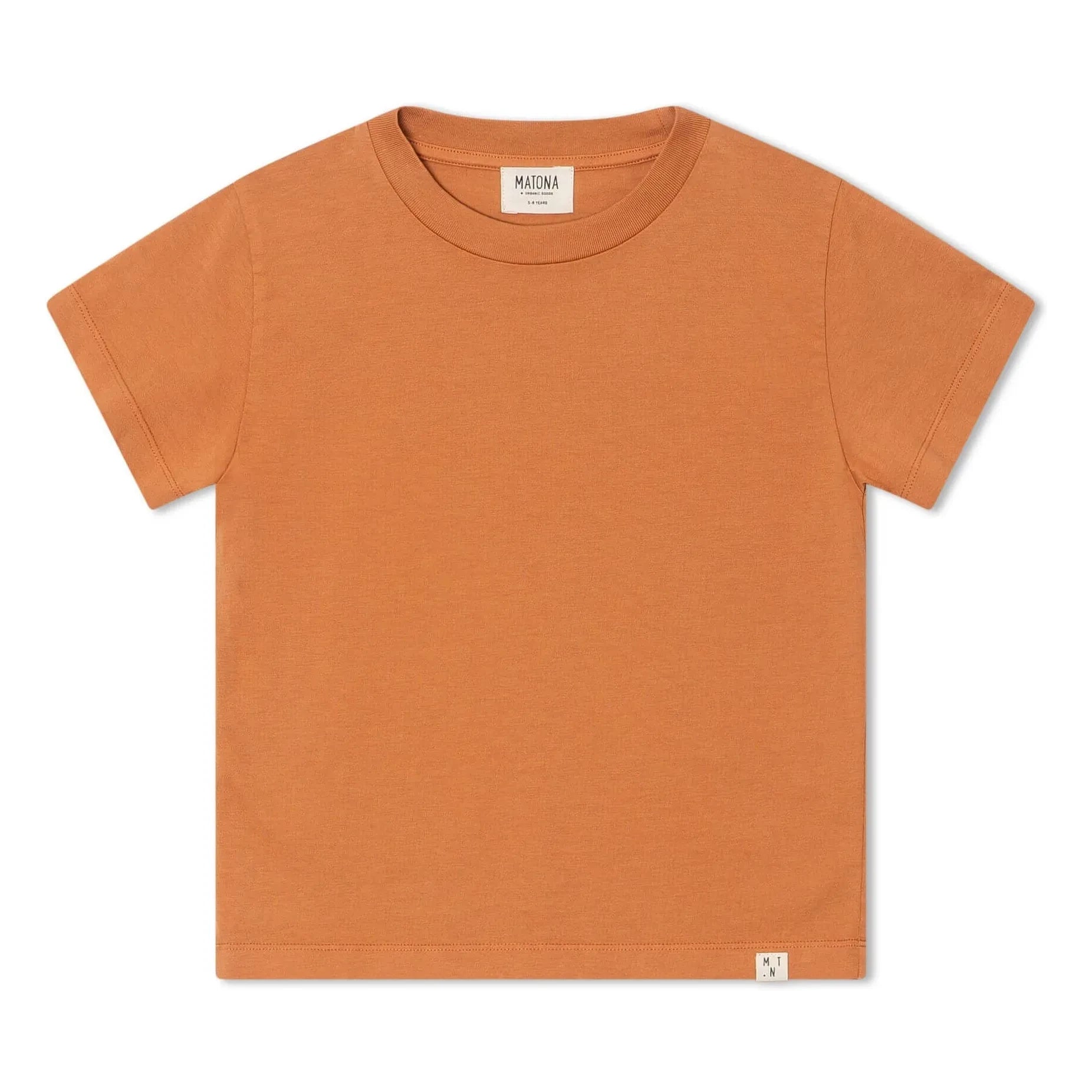Matona - Sommerliches Uni-T-Shirt Bio-Baumwolle | Orange