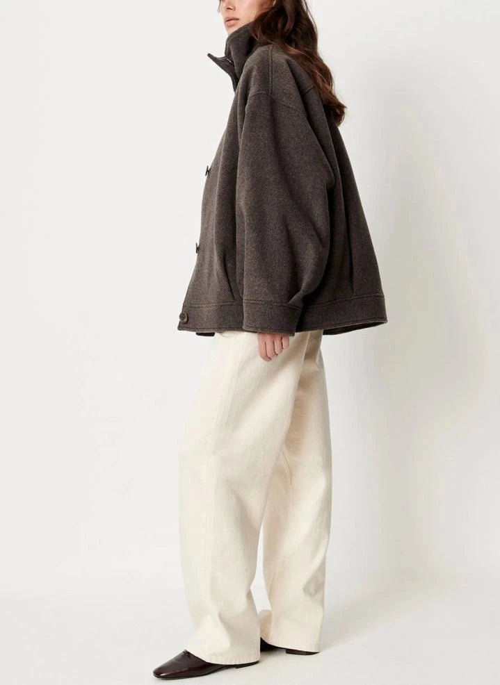 Sessùn - Nariwa Wolle Mantel | Taupe braun
