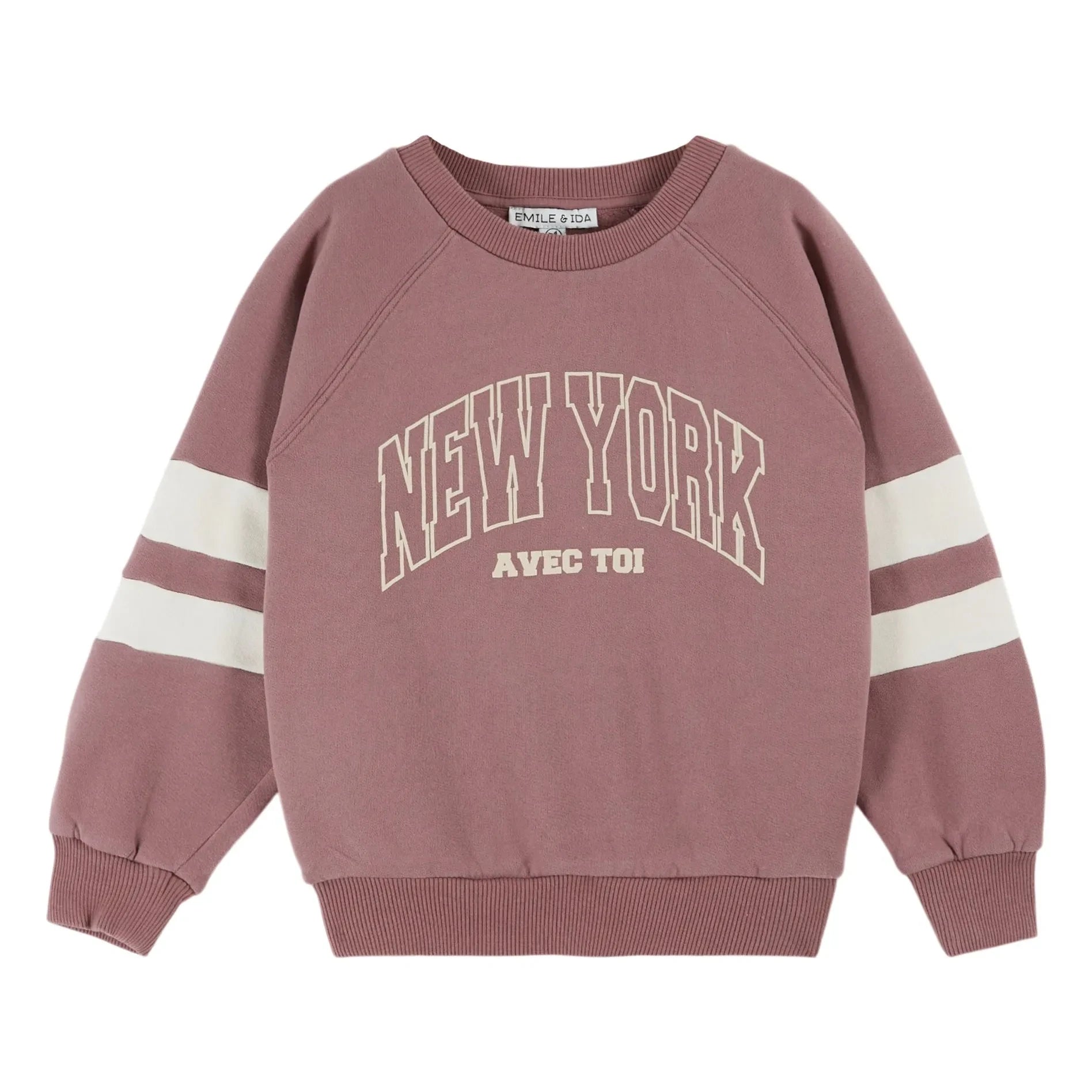 Emile et Ida - Bio-Baumwoll-Sweatshirt NY | Dunkelviolett