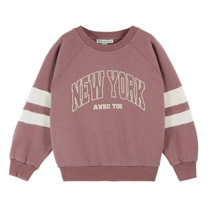 Emile et Ida - Bio-Baumwoll-Sweatshirt NY | Dunkelviolett