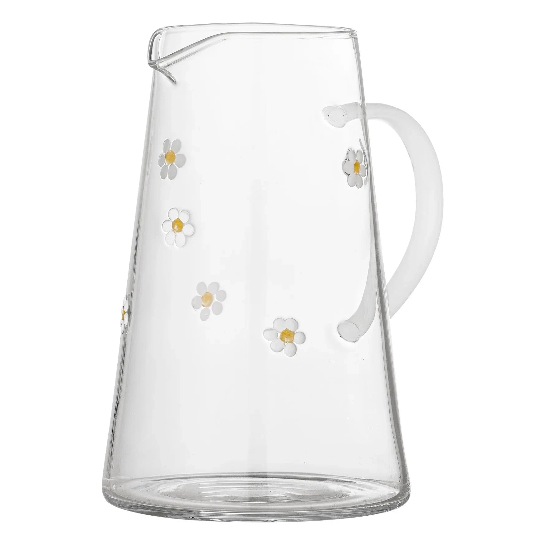 Bloomingville - Buzz Glaskaraffe mit Blumenmotiv