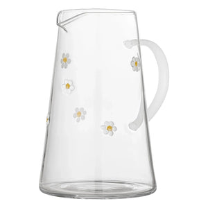 Bloomingville - Buzz Glaskaraffe mit Blumenmotiv