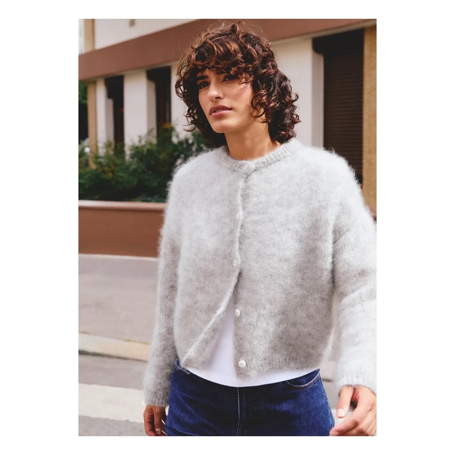 Surprise Paris - Olivia Mohair Hırka | Gri