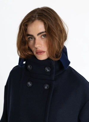Smallable Woman - Jade Wolle Mantel | Dunkelblau