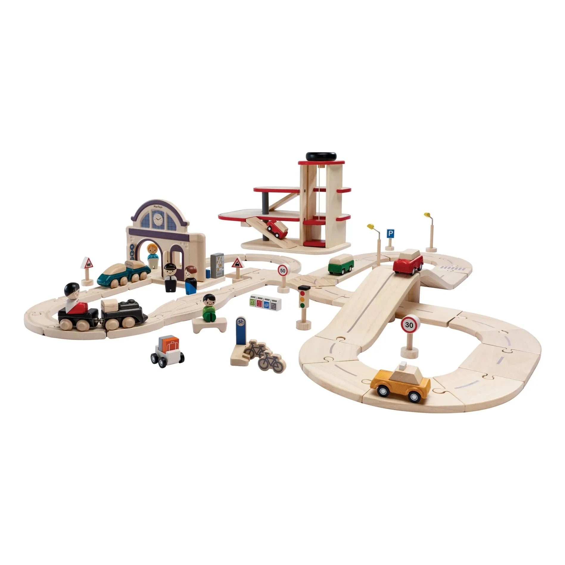 Plan Toys - Plan'City - Tren ve Yol Pistler