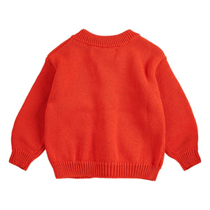 Bobo Choses - Bio-Baumwoll-Strickjacke Marguerites Baby | Rot