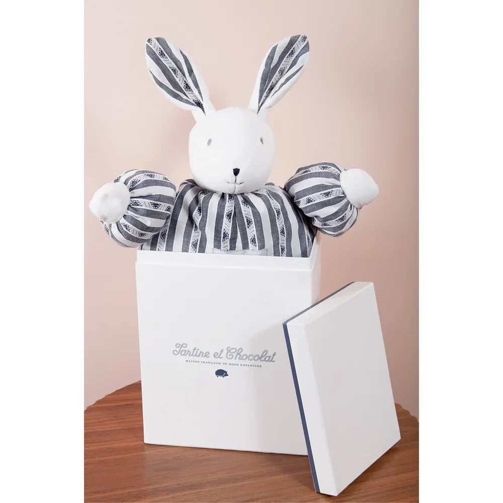 Tartine et Chocolat - Augustin The Rabbit Weiches Spielzeug 1977 - 25 cm | Marineblau