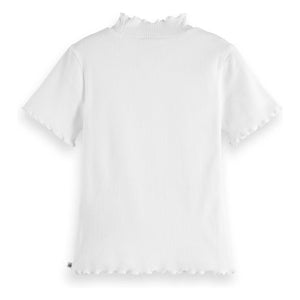 Scotch & Soda – Geripptes T-Shirt aus Bio-Baumwolle | Weiß