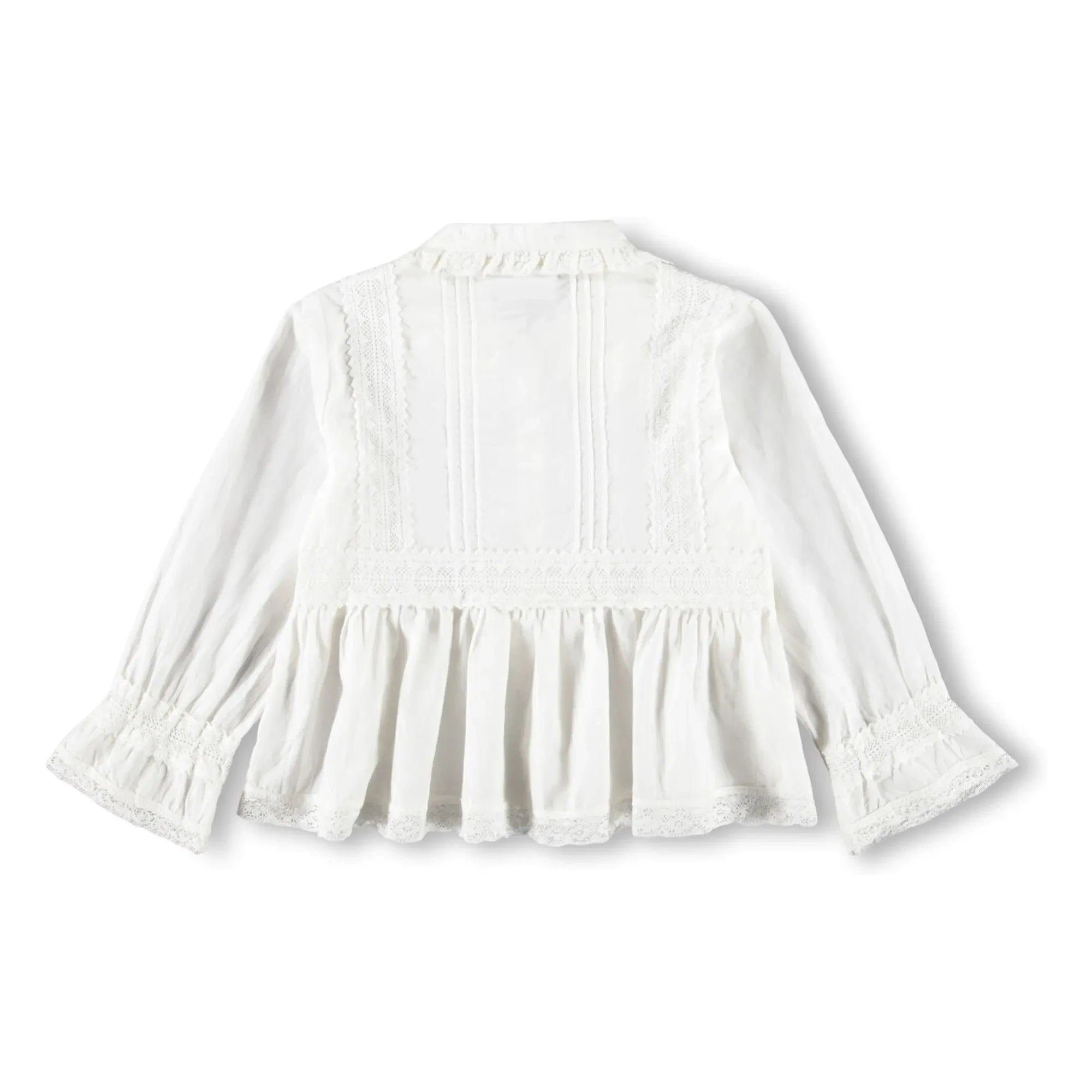 Molo - Reece Bio-Baumwolle Bluse mit Rüschen | Weiß