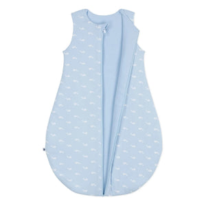 Petit Bateau - Baleines Bio-Baumwoll-Schlafsack | Hellblau
