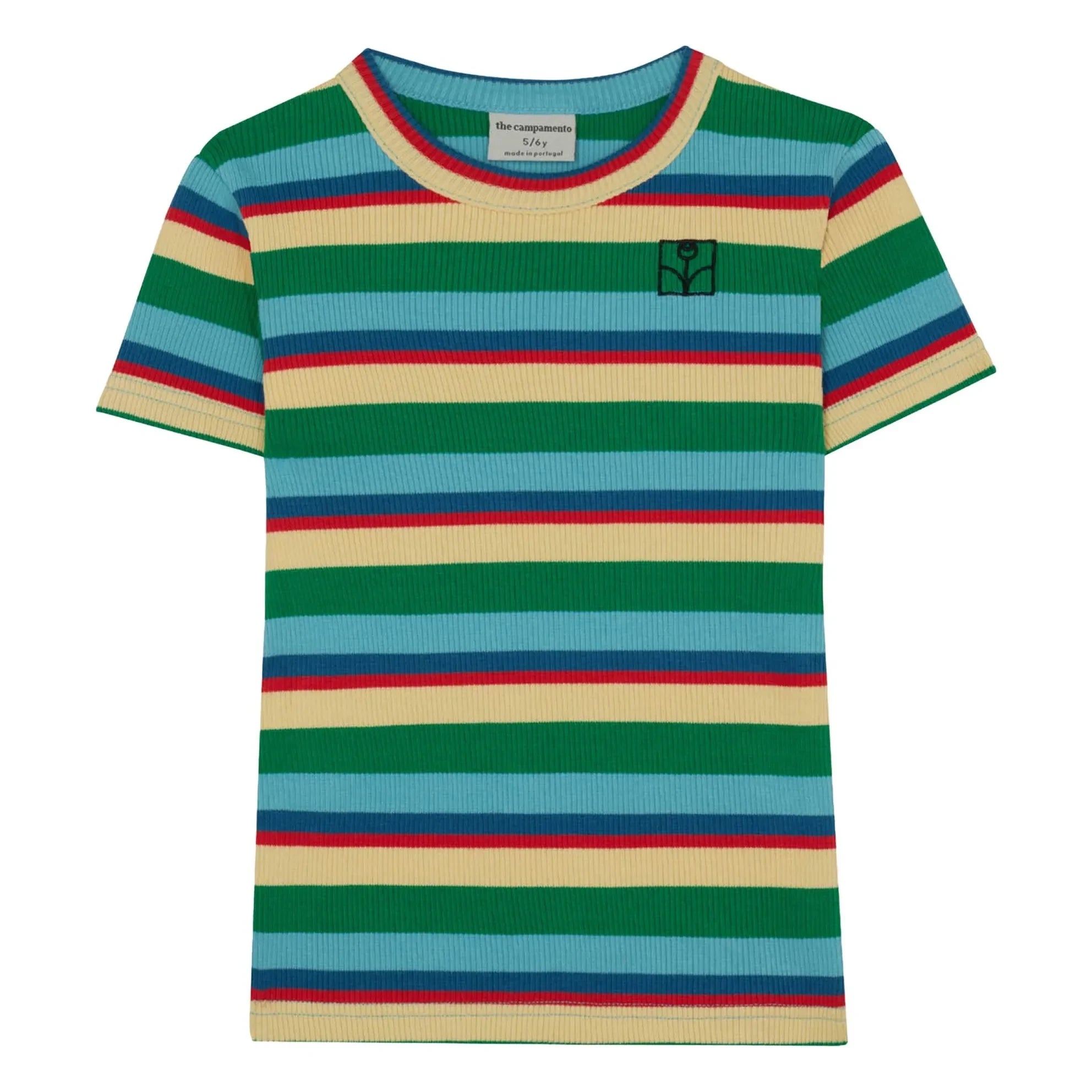 The Campamento - Gestreiftes Ripp-T-Shirt | Blau