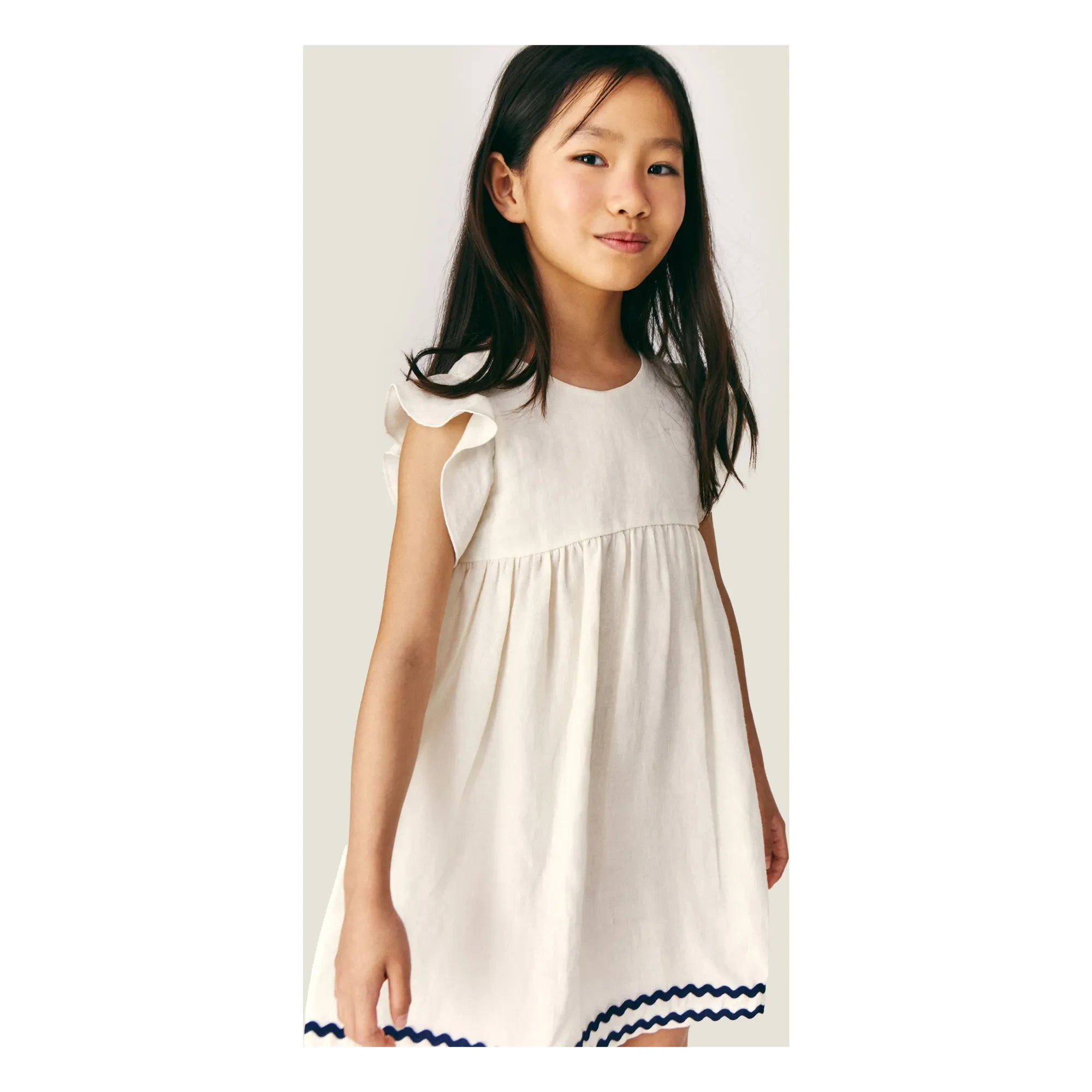 Mipounet - Isaline Leinenkleid | Ecru