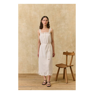 Louise Misha - Madera Kleid aus Bio-Baumwolle | Ecru