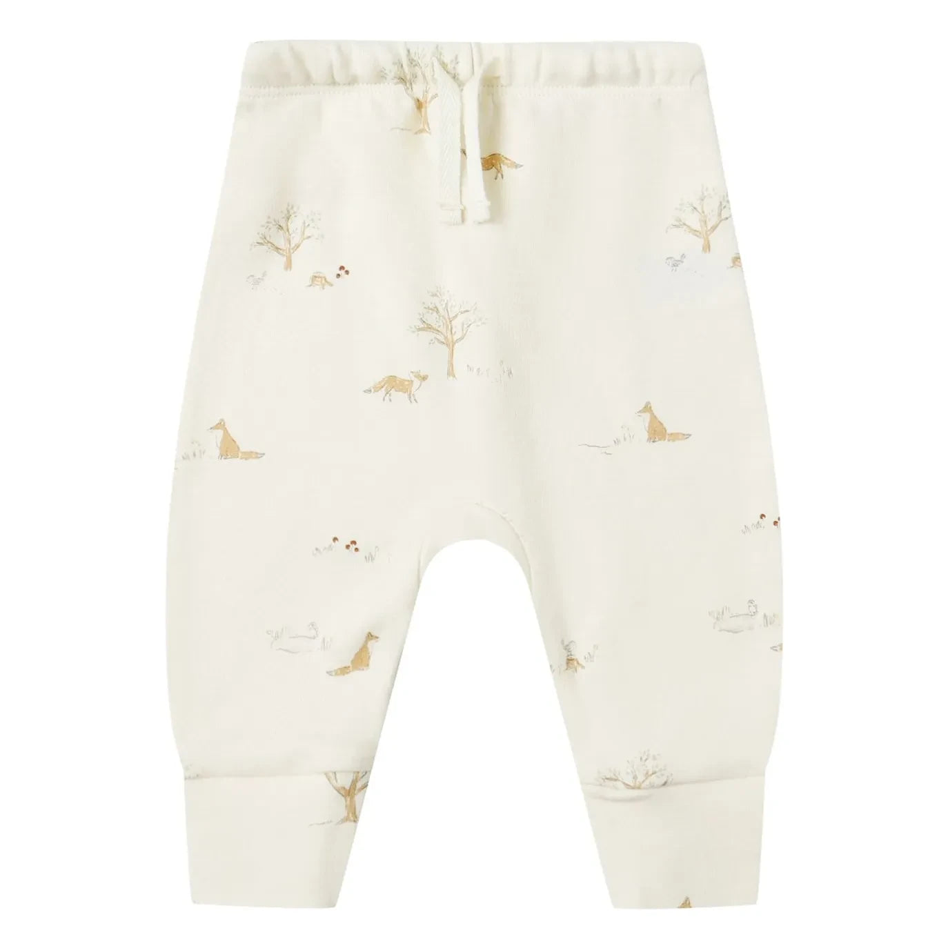 Quincy Mae - Bio-Baumwollhose mit Fuchsmotiv | Elfenbein