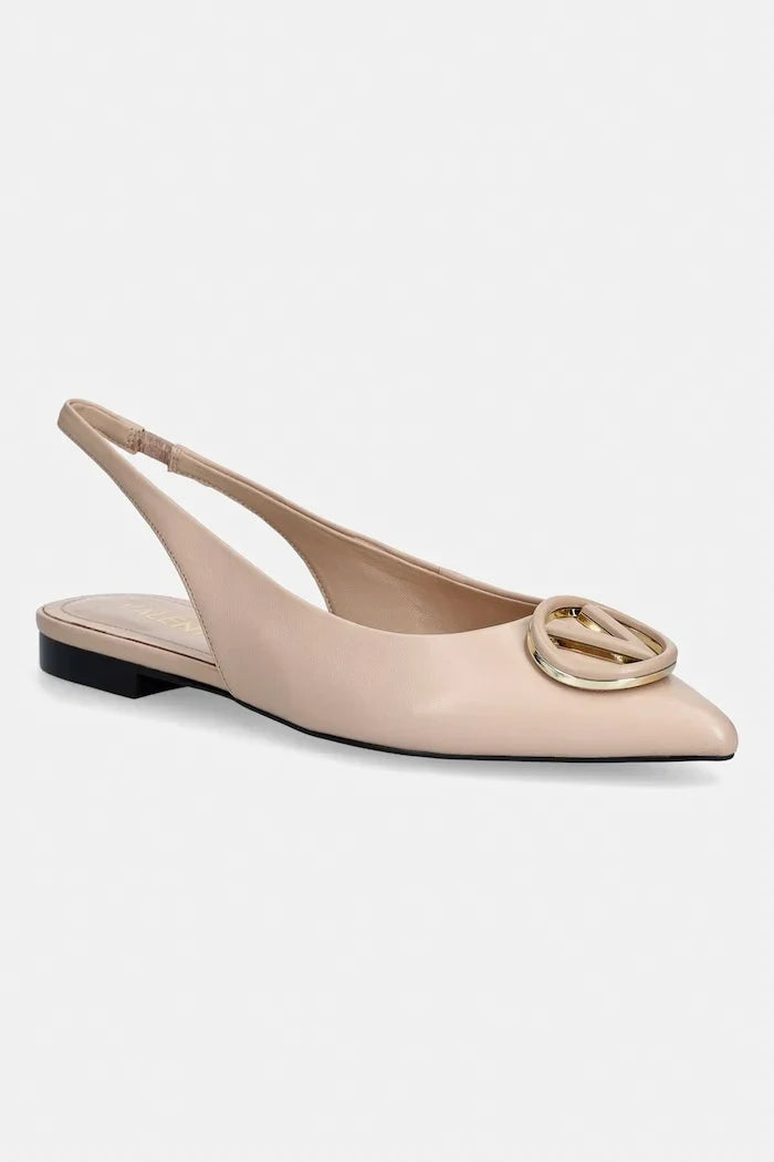 Valentino Deri Slingback Düz Babet