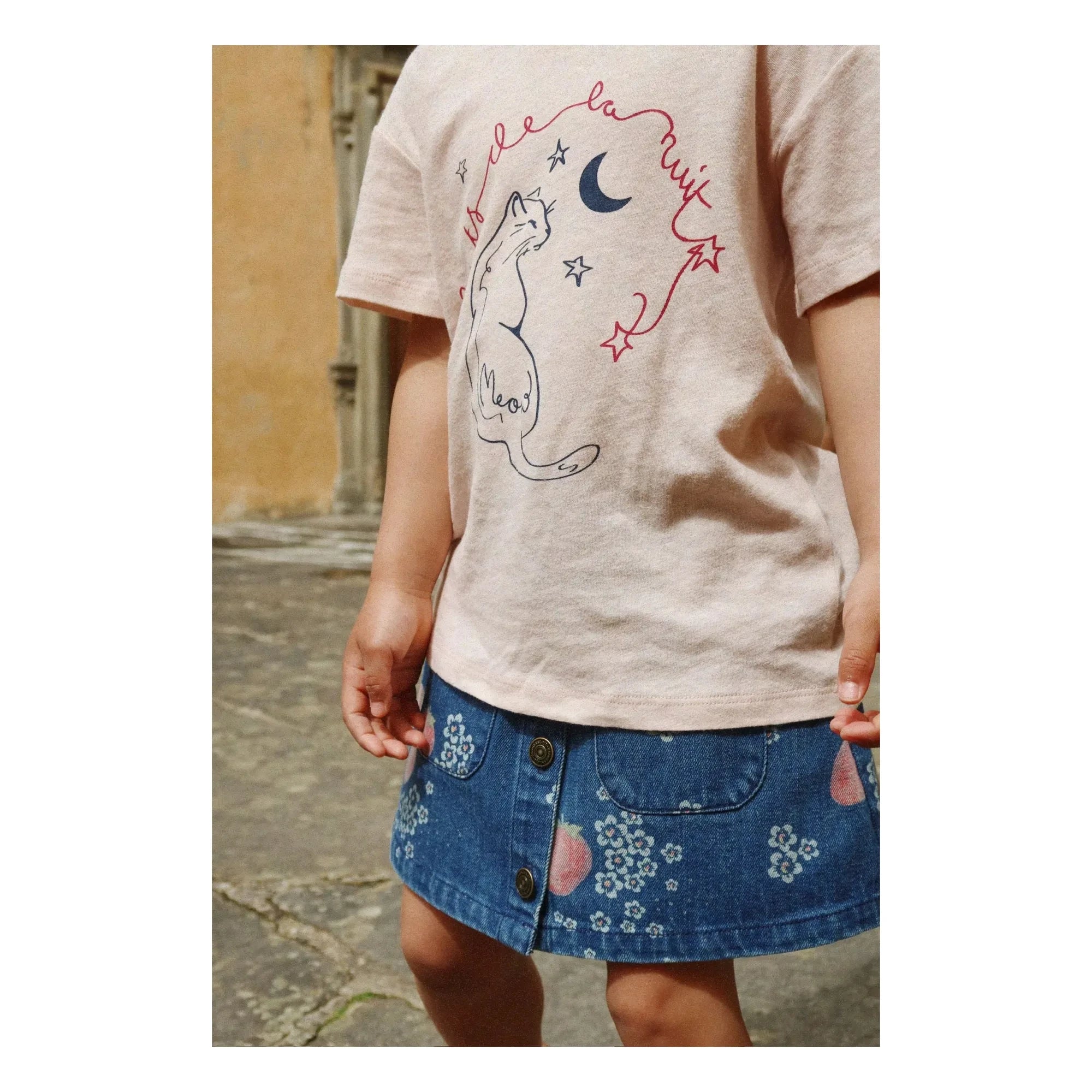 Konges Sløjd - Era Chat T-Shirt Leinen und Bio-Baumwolle | Rosa