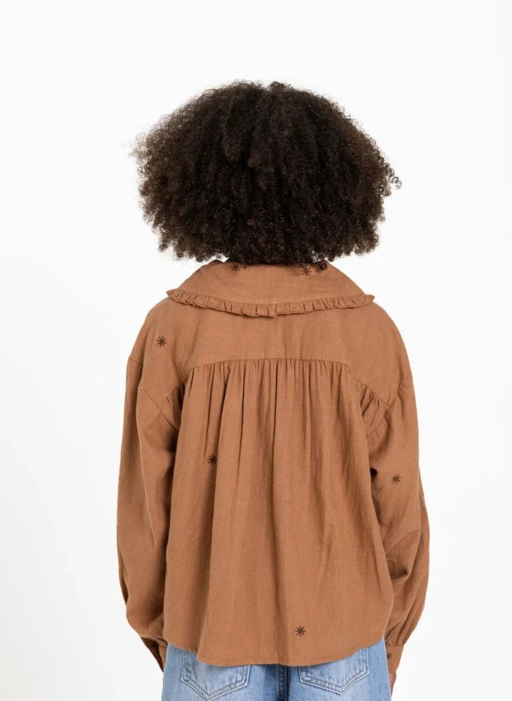 Hundred Pieces - Candy Stars Bluse | Braun