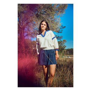 Indee - Vasislas Bestickter Minirock | Marineblau
