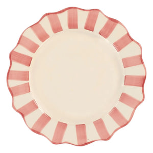 Anna + Nina - Gestreifter Teller - 27 cm | Rosa