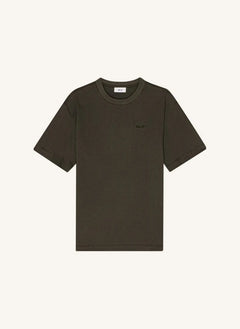 NN.07 - Nat Logo 3525 organische Baumwoll-T-Shirt | Dunkel Khaki