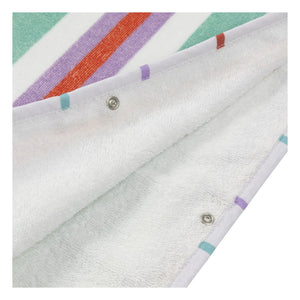 Jera Mini - Gestreifter Kapuzen-Badeponcho