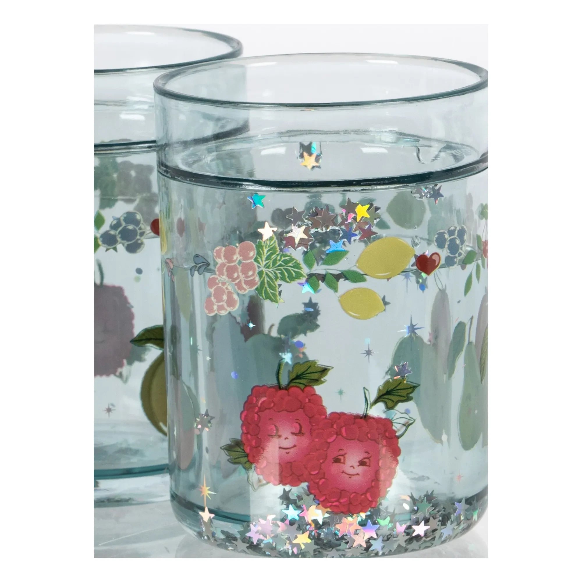 Konges Sløjd - Glitzerbecher mit Früchten - 2er-Set