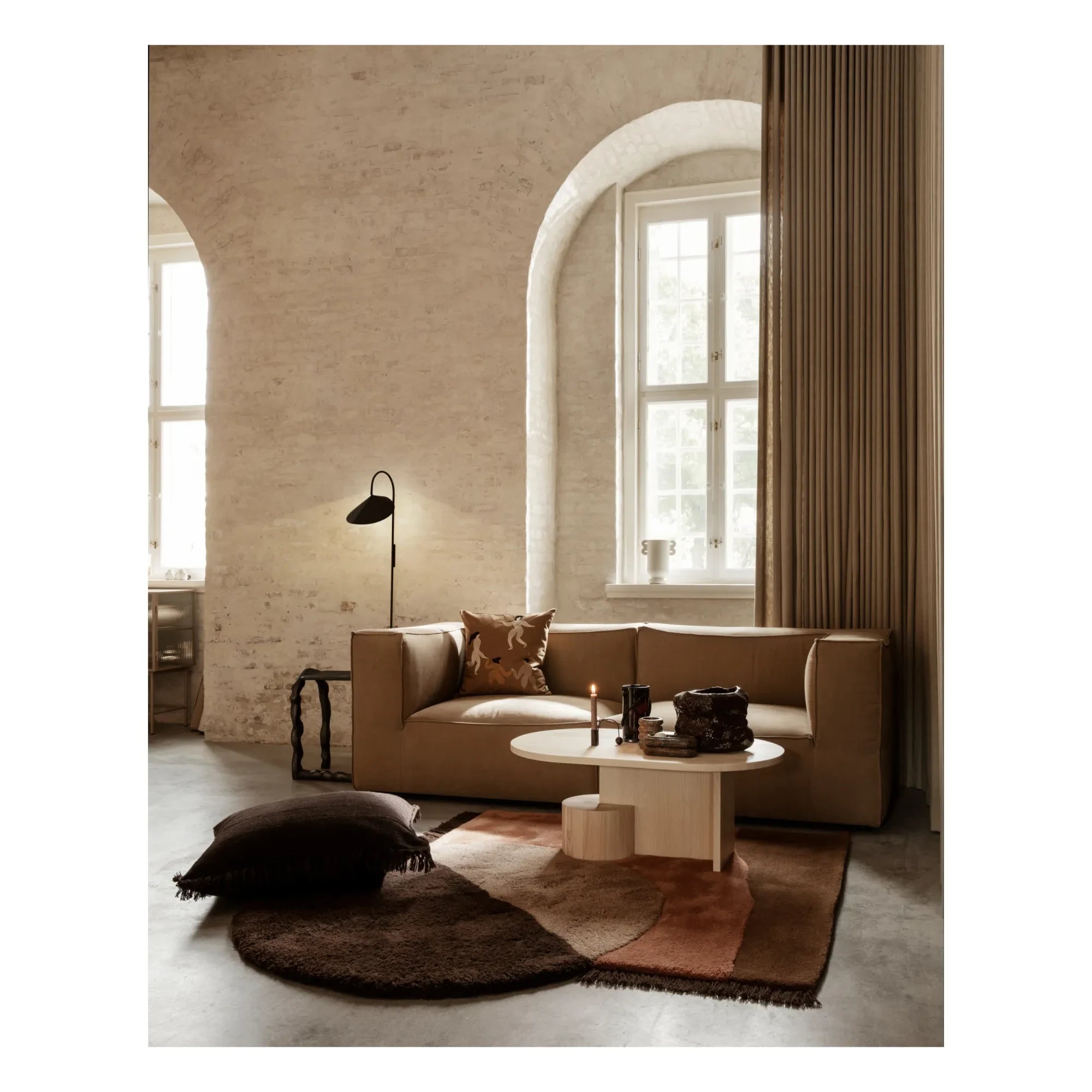 Ferm Living - Arum Marmor-Stehlampe | Schwarz