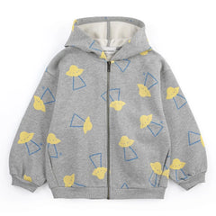 Bobo Choses - Saucer Kapuzensweatshirt aus Bio-Baumwolle | Grau Meliert
