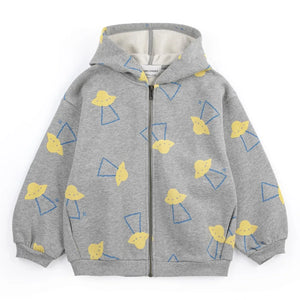 Bobo Choses - Saucer Kapuzensweatshirt aus Bio-Baumwolle | Grau Meliert