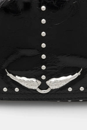 ZADIG&VOLTAIRE LE ZOUZOU VINTAGE PATENT STUDS Deri Çanta