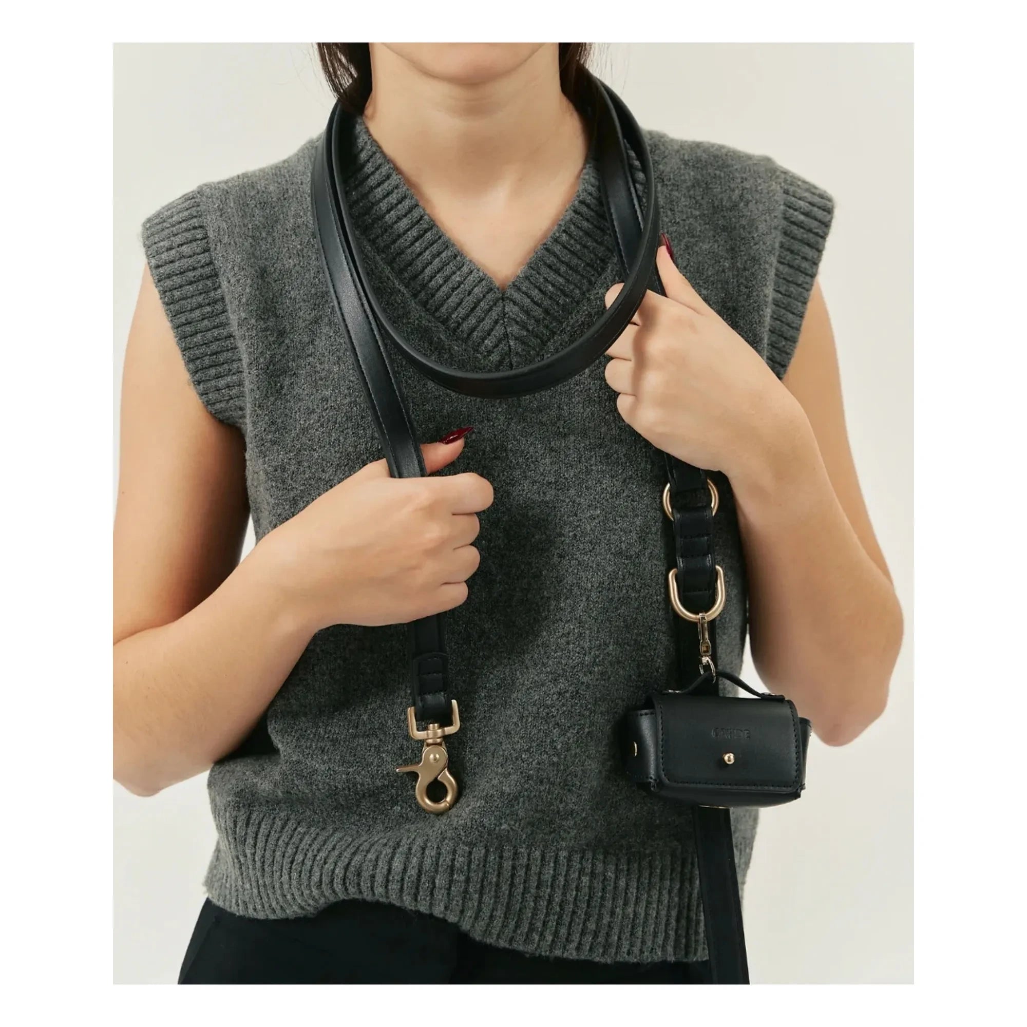 Cafide - Vegane Leder-Taschenspender | Schwarz