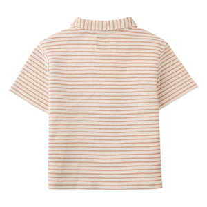 Gingersnaps - Polo Bruno Gestreifter Twill | Ecru