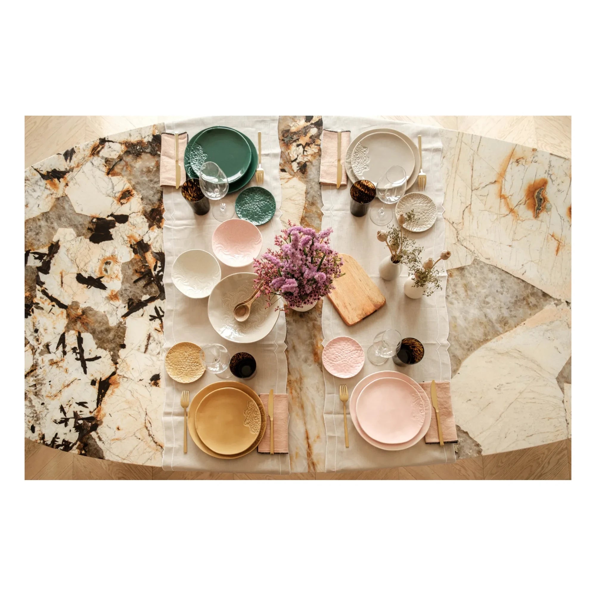 Maison Vessel – Blanca Häkelspitzenteller – 2er-Set | Jade