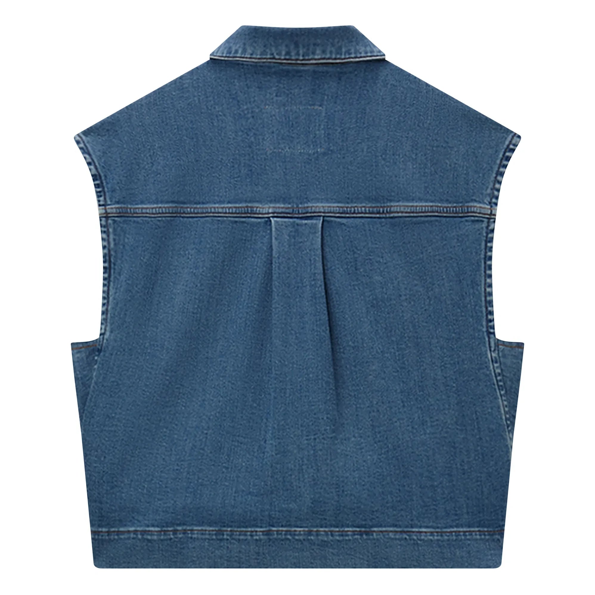 Pomandère - Ärmellose Jeansjacke | Blau