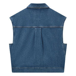 Pomandère - Ärmellose Jeansjacke | Blau