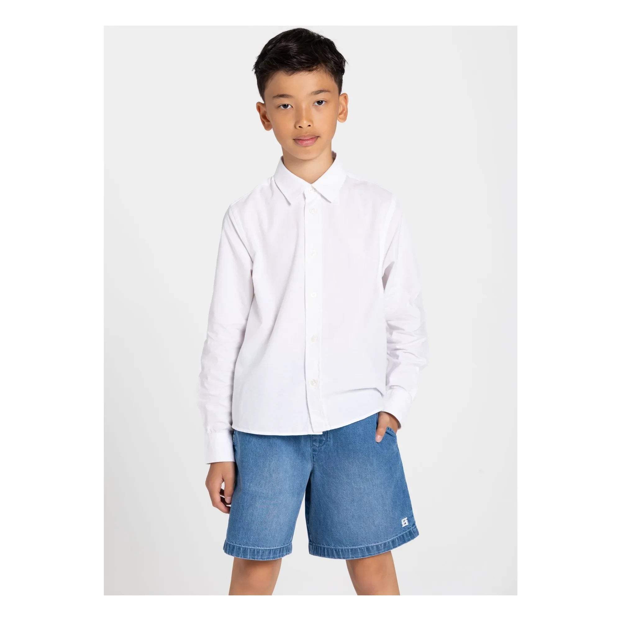 Smallable Kid - Tom Ample Jeans-Shorts | Blau