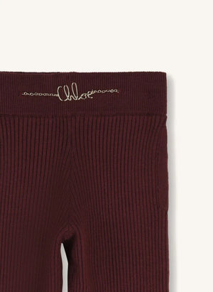 Chloé - Organik pamuk örgü pantolon | Plum