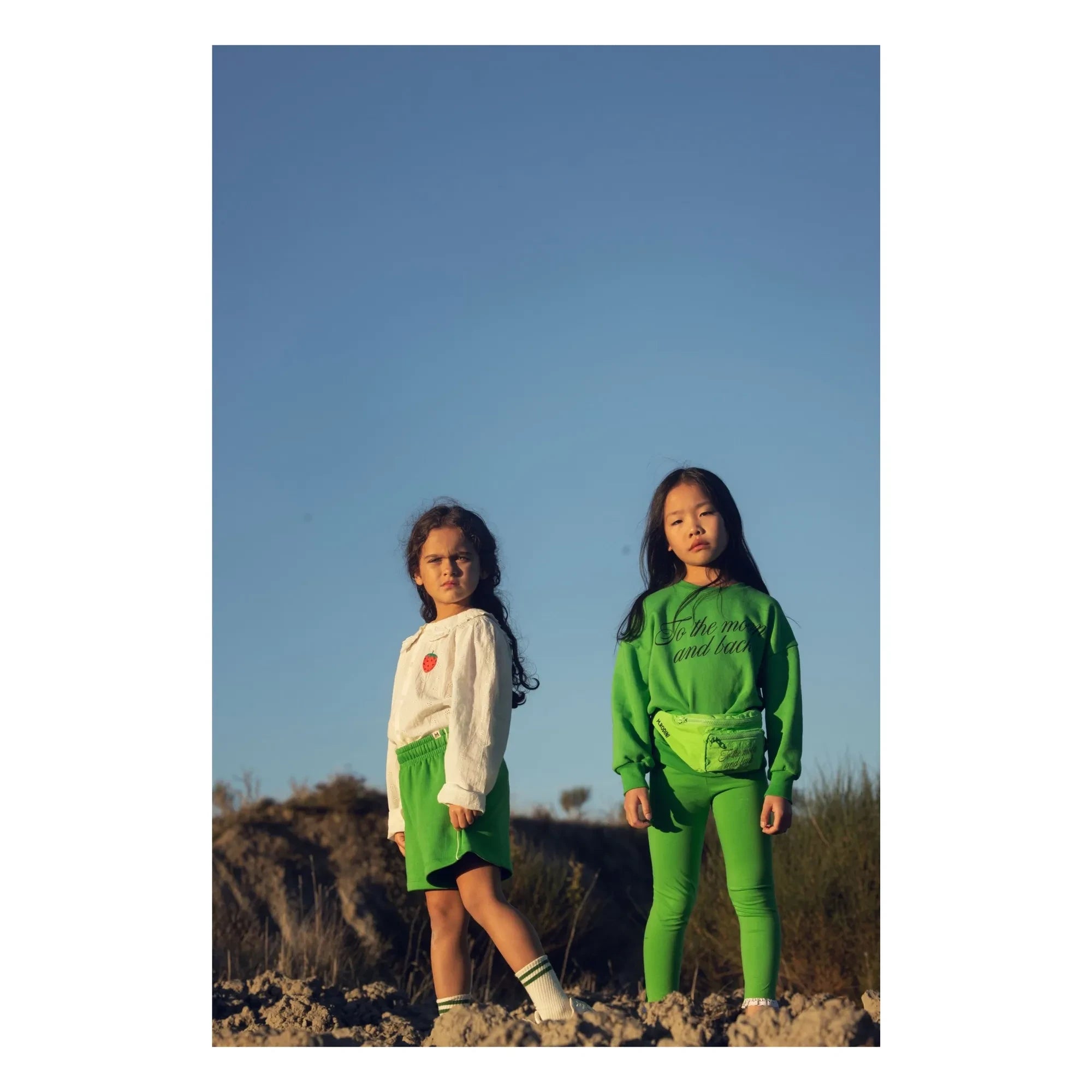 Mini Rodini - Zum Mond und zurück Tasche Recycelte Faser | Fluoreszierendes Grün
