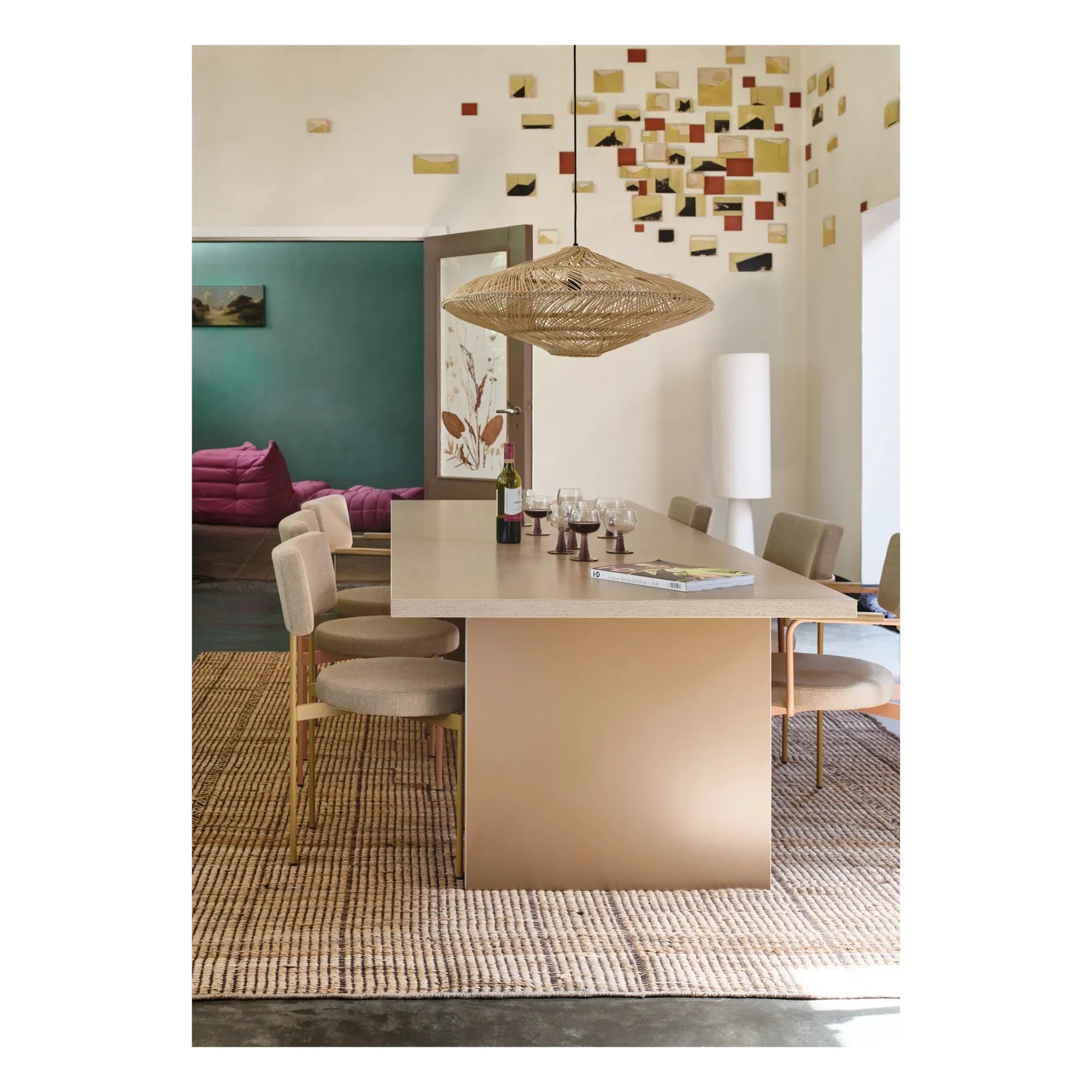 HKliving - Rechteckiger Esstisch | Creme